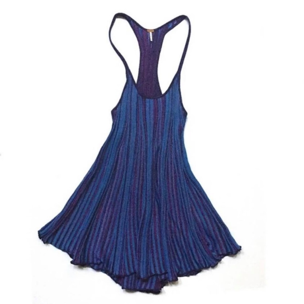 Free People metallic sweater knit pleated dress - Small